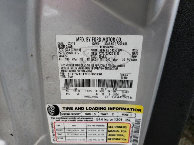 Photo 10 from auction – 2013 FORD F150 SUPER with VIN 1FTFW1ET7DFB63796