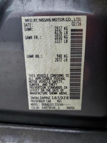 Photo 10 from auction – 2016 NISSAN ALTIMA 2.5 with VIN 1N4AL3AP4GC165928