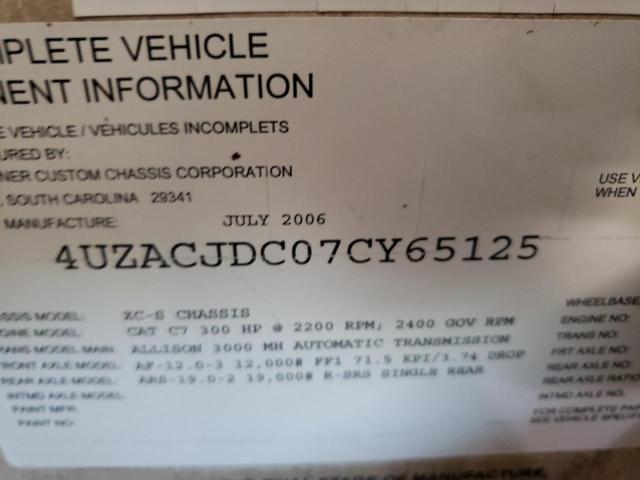 Photo 10 from auction – 2007 FLEE BOUNDER with VIN 4UZACJDC07CY65125