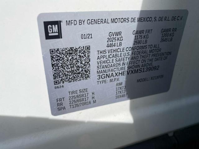 Photo 10 from auction – 2021 CHEVROLET EQUINOX LS with VIN 3GNAXHEVXMS139092