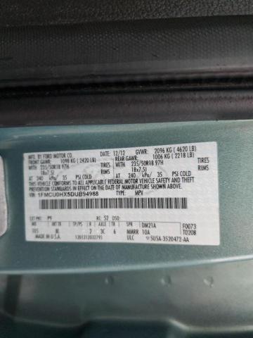 Photo 10 from auction – 2013 FORD ESCAPE SEL with VIN 1FMCU0HX5DUB94988