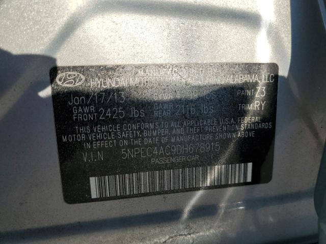 Photo 10 from auction – 2013 HYUNDAI SONATA SE with VIN 5NPEC4AC9DH678915