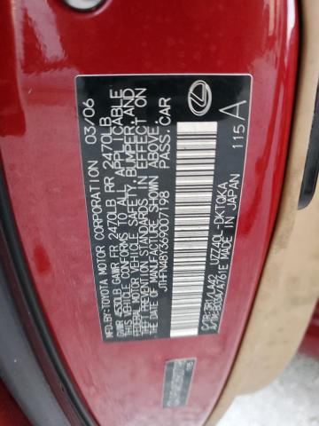 Photo 10 from auction – 2006 LEXUS SC 430 with VIN JTHFN48Y369007198