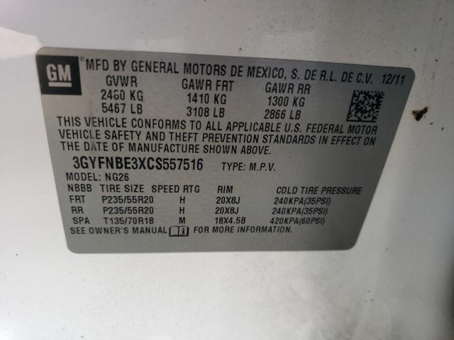 Photo 10 from auction – 2012 CADILLAC SRX PERFOR with VIN 3GYFNBE3XCS557516