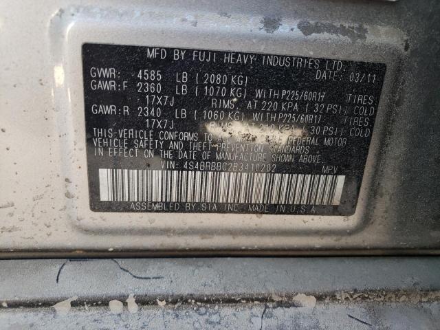 Снимка 10 от търг – 2011 SUBARU OUTBACK 2. с VIN 4S4BRBBC2B3410202