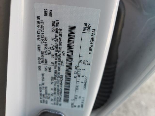 Photo 10 from auction – 2020 FORD ESCAPE SE with VIN 1FMCU9BZ2LUB44255