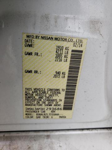 Photo 10 from auction – 2014 NISSAN ALTIMA 2.5 with VIN 1N4AL3AP3EC293686