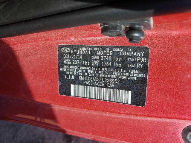 Photo 10 from auction – 2015 HYUNDAI VELOSTER with VIN KMHTC6AD8FU236952