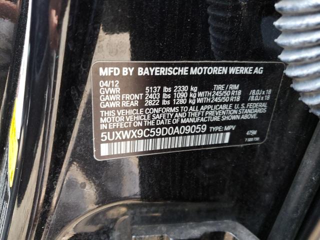 Photo 10 from auction – 2013 BMW X3 XDRIVE2 with VIN 5UXWX9C59D0A09059