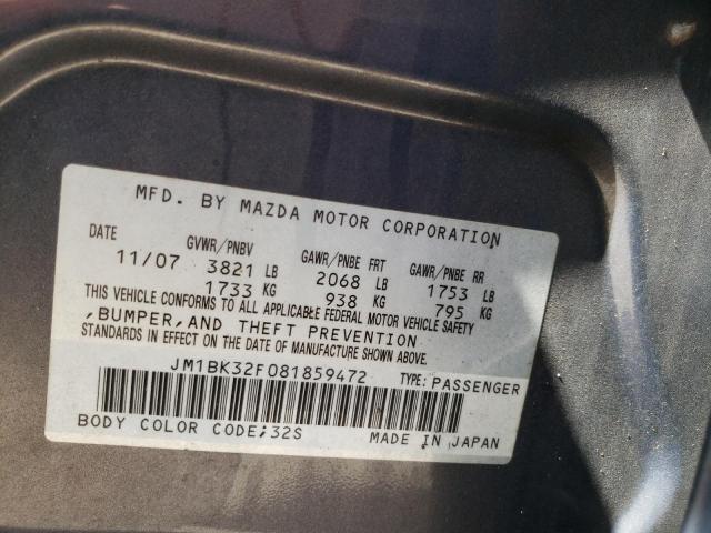 Photo 10 from auction – 2008 MAZDA 3 I with VIN JM1BK32F081859472