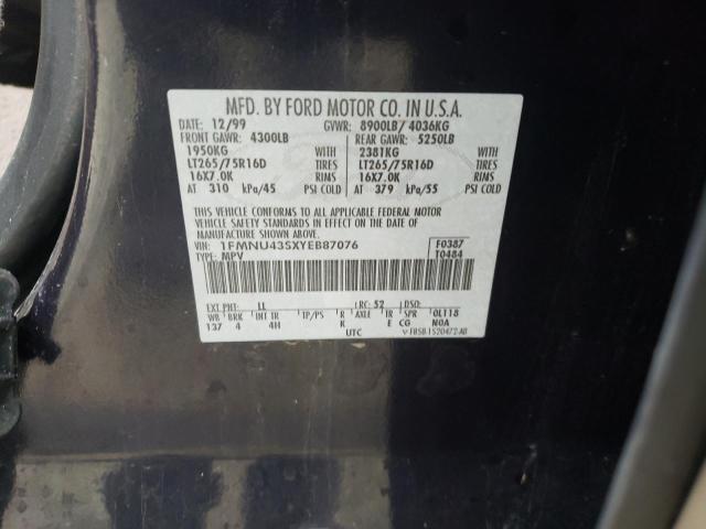 Photo 10 from auction – 2000 FORD EXCURSION with VIN 1FMNU43SXYEB87076