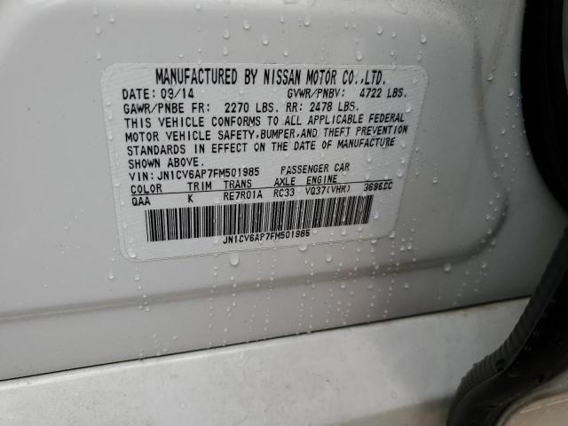 Photo 10 from auction – 2015 INFINITI Q40 with VIN JN1CV6AP7FM501985
