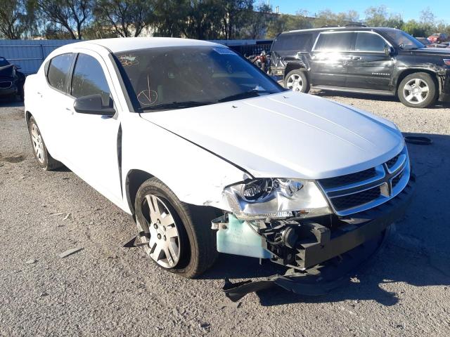 DODGE AVENGER SE 2013 with VIN 1C3CDZAB9DN630828 - Photo from auction
