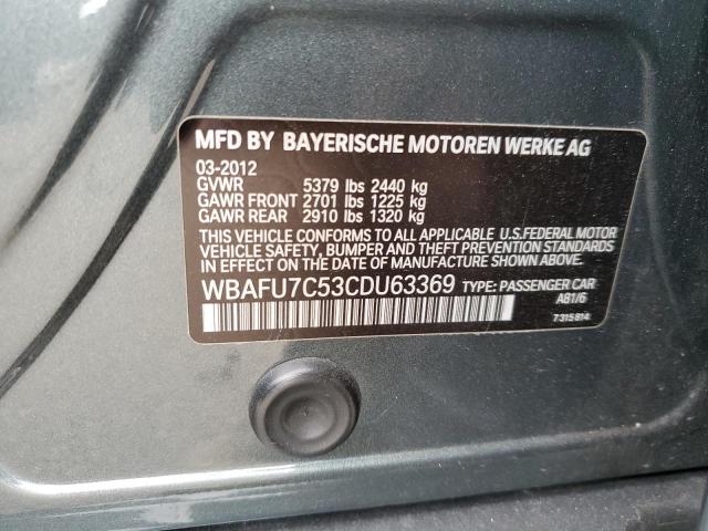 Photo 10 from auction – 2012 BMW 535 XI with VIN WBAFU7C53CDU63369