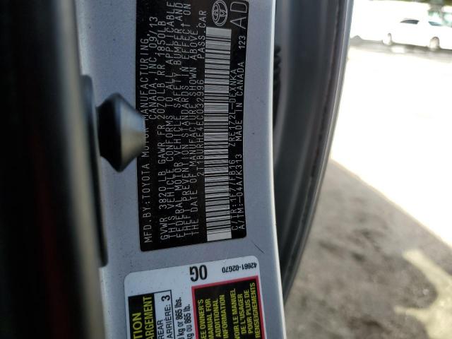 Photo 10 from auction – 2014 TOYOTA COROLLA L with VIN 2T1BURHE4EC032996
