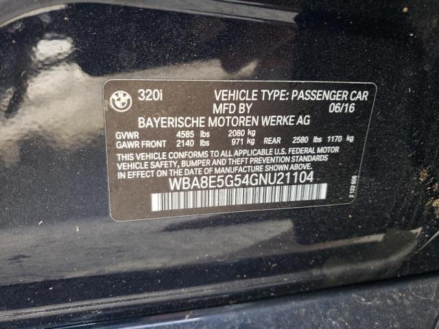 Photo 10 from auction – 2016 BMW 320 XI with VIN WBA8E5G54GNU21104