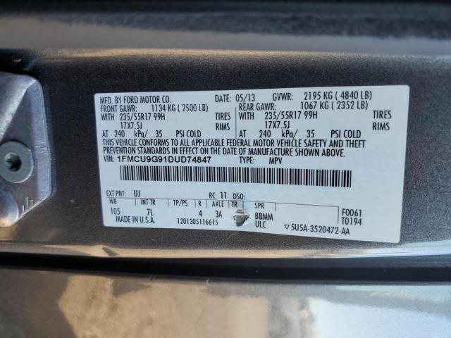 Photo 10 from auction – 2013 FORD ESCAPE SE with VIN 1FMCU9G91DUD74847