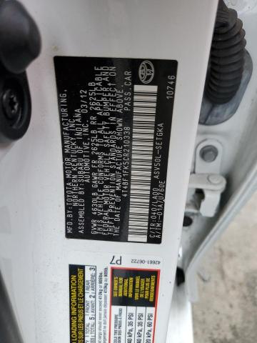 Photo 10 from auction – 2012 TOYOTA CAMRY BASE with VIN 4T4BF1FK5CR210338