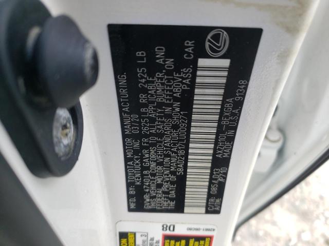 Photo 10 from auction – 2020 LEXUS ES 300H with VIN 58AD21B17LU009271
