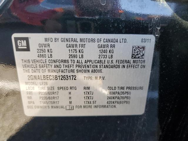 Photo 10 from auction – 2011 CHEVROLET EQUINOX LS with VIN 2GNALBEC3B1263172