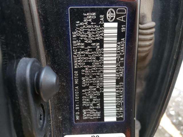 Photo 10 from auction – 2014 TOYOTA COROLLA L with VIN 2T1BURHE3EC108725