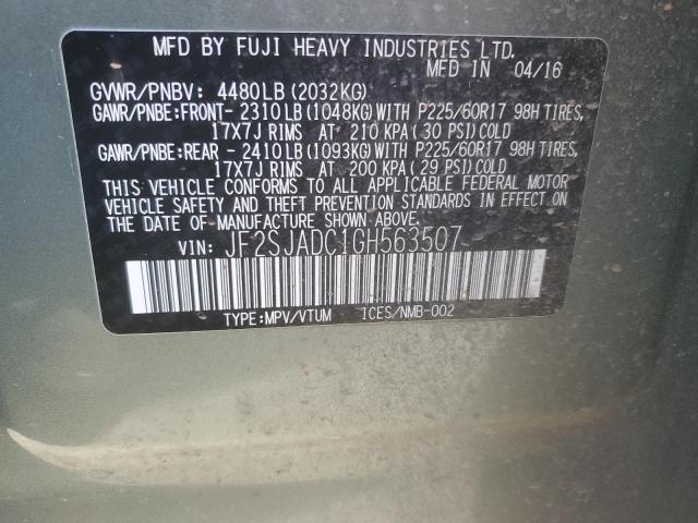Photo 10 from auction – 2016 SUBARU FORESTER 2 with VIN JF2SJADC1GH563507