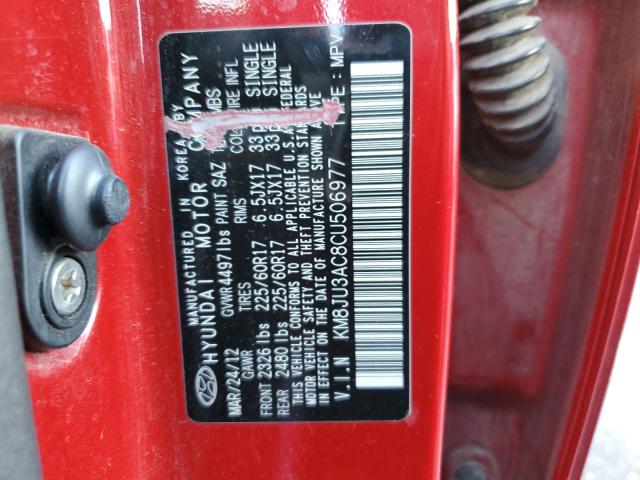 Photo 10 from auction – 2012 HYUNDAI TUCSON GLS with VIN KM8JU3AC8CU506977