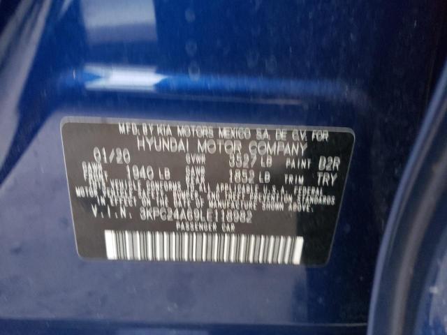 Photo 10 from auction – 2020 HYUNDAI ACCENT SE with VIN 3KPC24A69LE118982