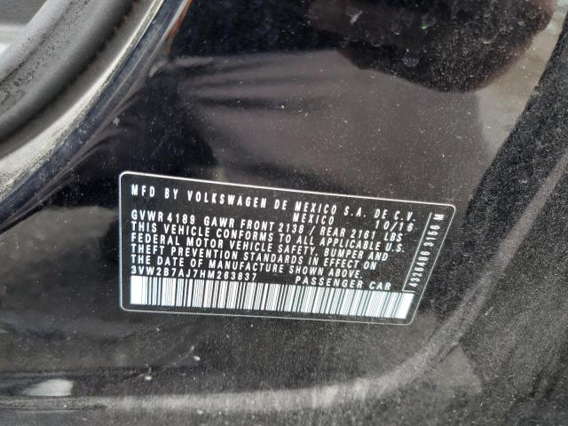 Photo 10 from auction – 2017 VOLKSWAGEN JETTA S with VIN 3VW2B7AJ7HM263837