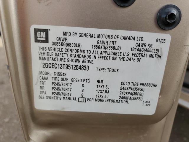 Photo 10 from auction – 2005 CHEVROLET SILVERADO with VIN 2GCEC13T951254830