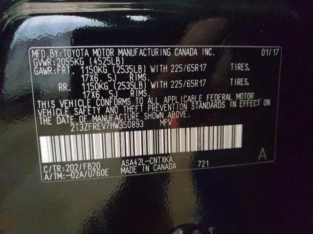Photo 10 from auction – 2017 TOYOTA RAV4 LE with VIN 2T3ZFREV7HW350893