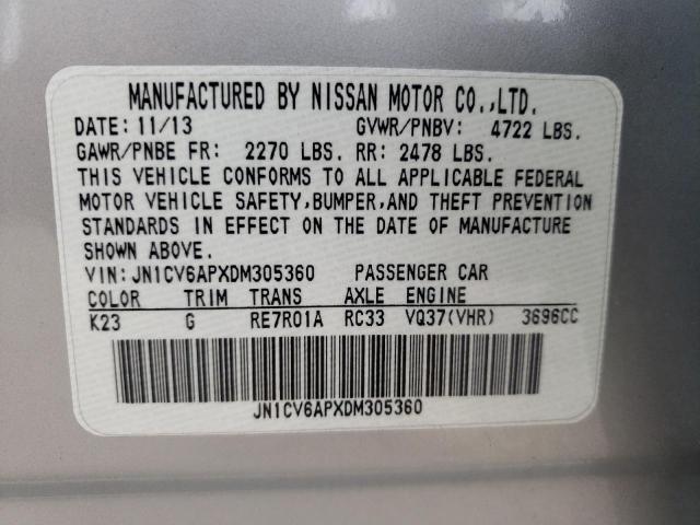 Photo 10 from auction – 2013 INFINITI G37 BASE with VIN JN1CV6APXDM305360