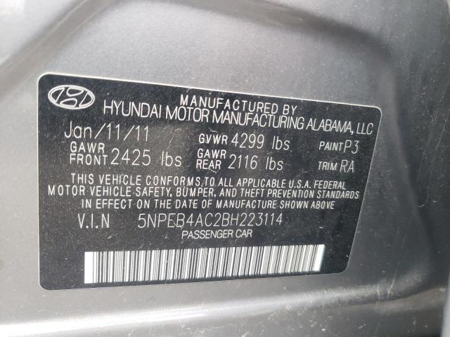 Photo 10 from auction – 2011 HYUNDAI SONATA GLS with VIN 5NPEB4AC2BH223114