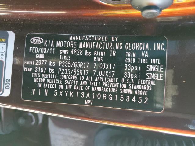 Photo 10 from auction – 2011 KIA SORENTO BA with VIN 5XYKT3A10BG153452