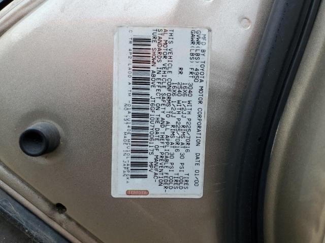 Photo 10 from auction – 2000 LEXUS RX 300 with VIN JT6GF10U7Y0061175