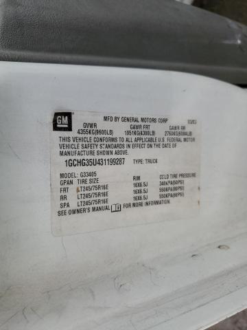 Photo 10 from auction – 2003 CHEVROLET EXPRESS G3 with VIN 1GCHG35U431199287