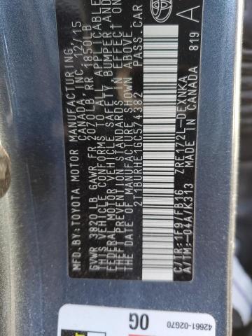 Photo 10 from auction – 2016 TOYOTA COROLLA L with VIN 2T1BURHE1GC574382
