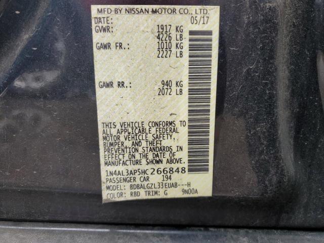 Photo 10 from auction – 2017 NISSAN ALTIMA 2.5 with VIN 1N4AL3AP5HC266848