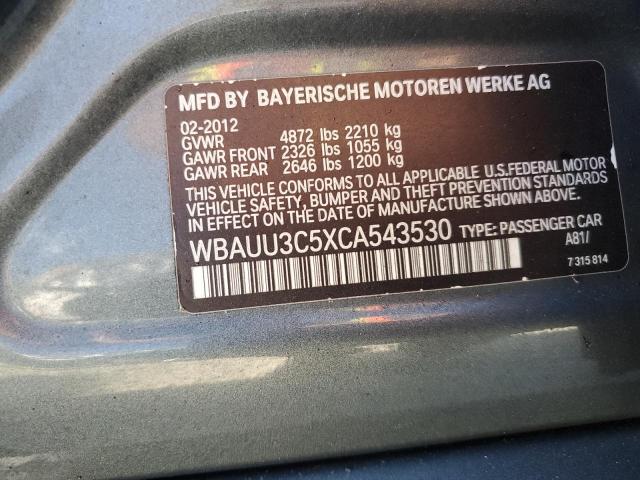 Photo 10 from auction – 2012 BMW 328 XI with VIN WBAUU3C5XCA543530