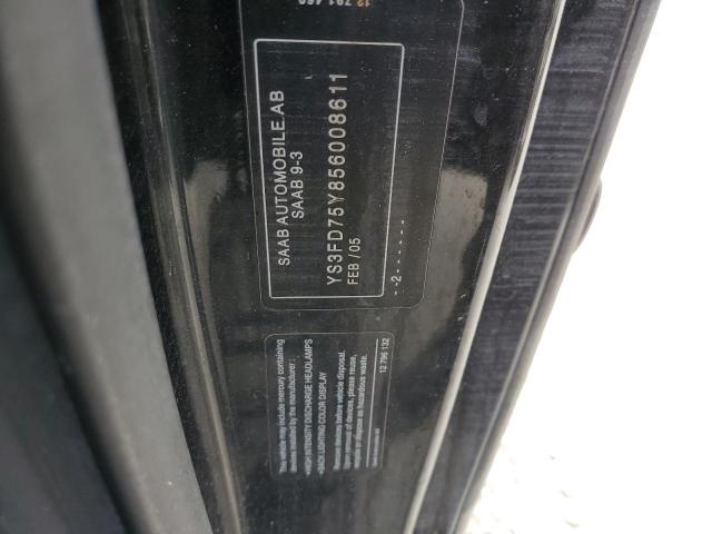 Photo 10 from auction – 2005 SAAB 9-3 ARC with VIN YS3FD75Y856008611