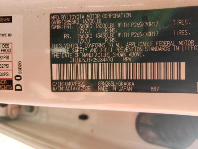 Photo 10 from auction – 2016 TOYOTA 4RUNNER SR with VIN JTEBU5JR7G5284470