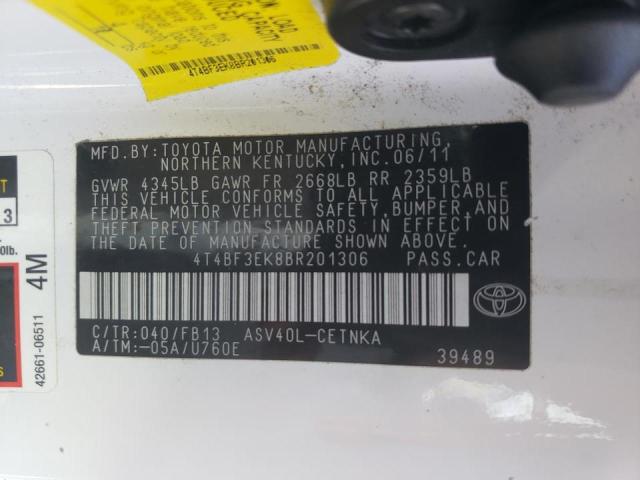 Photo 10 from auction – 2011 TOYOTA CAMRY BASE with VIN 4T4BF3EK8BR201306