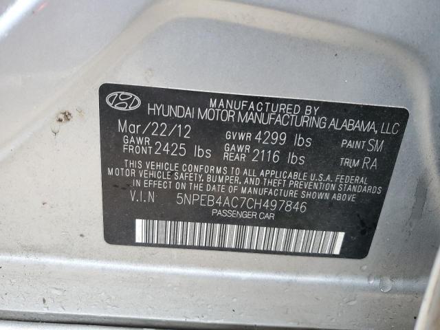Photo 10 from auction – 2012 HYUNDAI SONATA GLS with VIN 5NPEB4AC7CH497846