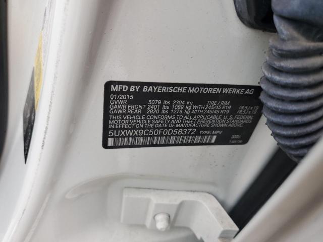 Photo 10 from auction – 2015 BMW X3 XDRIVE2 with VIN 5UXWX9C50F0D58372