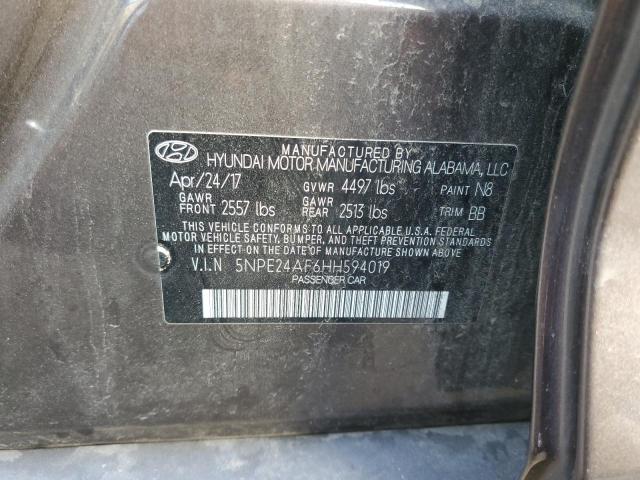 Photo 10 from auction – 2017 HYUNDAI SONATA SE with VIN 5NPE24AF6HH594019