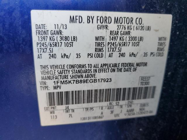 Photo 10 from auction – 2014 FORD EXPLORER with VIN 1FM5K7B89EGB17923