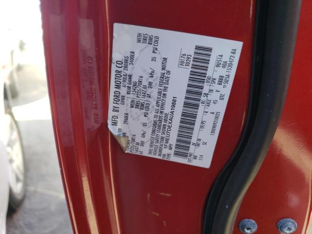 Photo 10 from auction – 2010 FORD EXPLORER X with VIN 1FMEU7DEXAUA19881