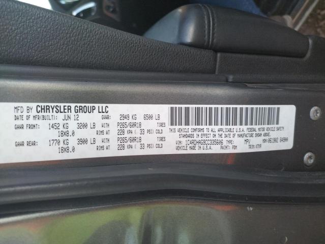 Photo 10 from auction – 2012 DODGE DURANGO SX with VIN 1C4RDHAG9CC335606