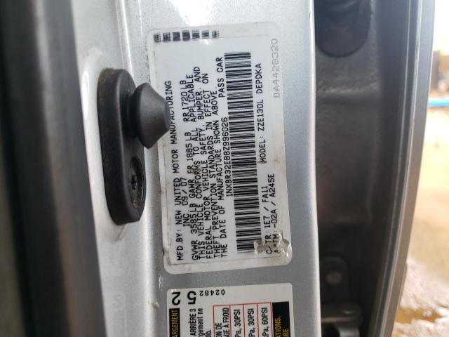 Photo 10 from auction – 2008 TOYOTA COROLLA CE with VIN 1NXBR32E88Z996026