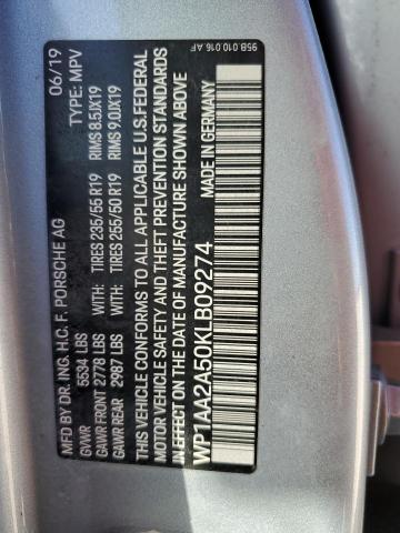 Photo 10 from auction – 2019 PORSCHE MACAN with VIN WP1AA2A50KLB09274